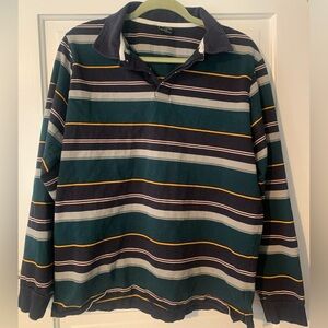 Cotton On Long Sleeve Striped Polo